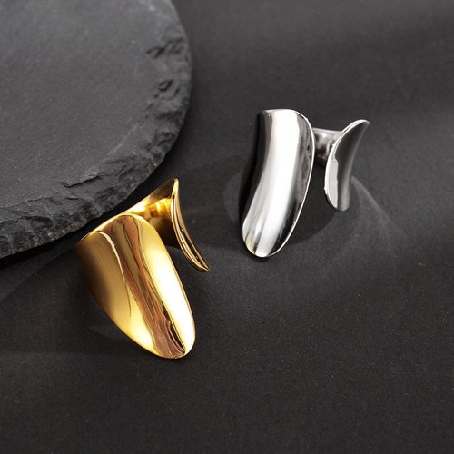 Sterling Silver Wrap Around Ring Textured Silver Statement Etsy UK