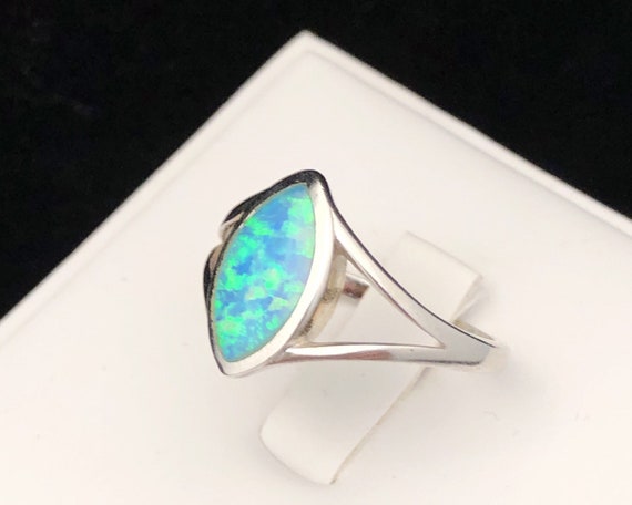 Raw Australian Opal Ring, size 6.5