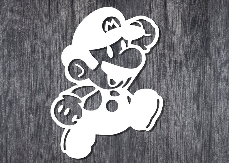 Super Mario Car Window Sticker Vinyl Sticker Vinyl Decal Etsy
