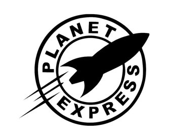 SVG - Logo Futurama Planet Express - Téléchargement numérique - Fichier de découpe