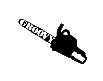 SVG - Groovy Evil Dead Chainsaw - Digital Download - Cutting File
