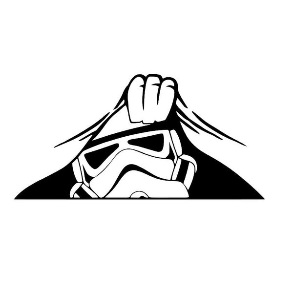 SVG - Peeking Stormtrooper - Star Wars - Digital Download - Cutting File