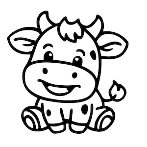 SVG - Cute Cow - Digital Download - Cutting File