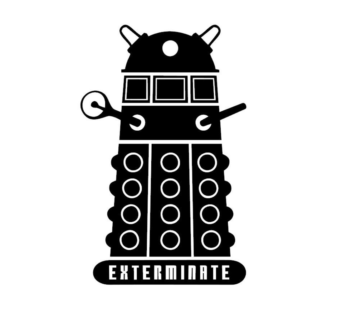 SVG Dalek Dr Who Exterminate Digital Download Cutting File - Etsy