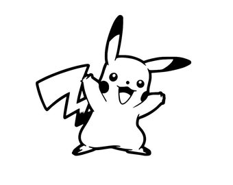 Pikachu SVG File FLAT - Etsy