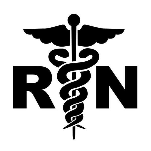 SVG - RN Registered Nurse Symbol - Digital Download - Cutting File