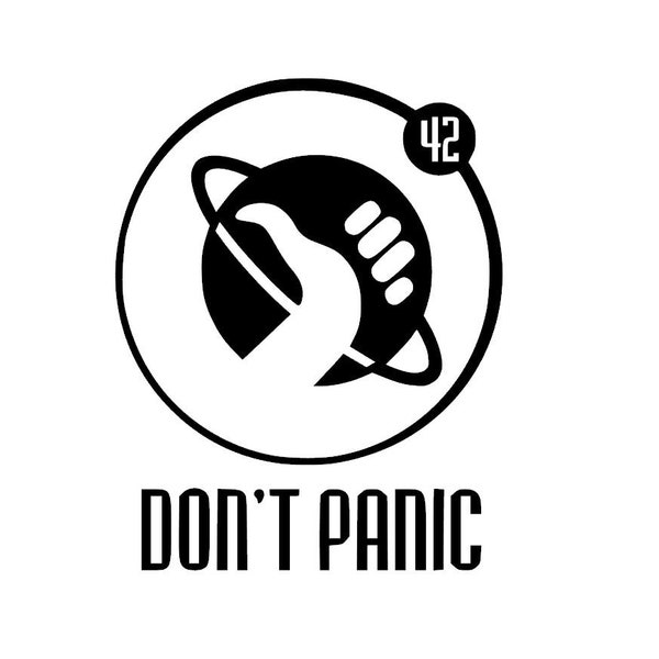 SVG - Hitchiker's Guide to the Galaxy Don't Panic - Digital Download - Cutting File