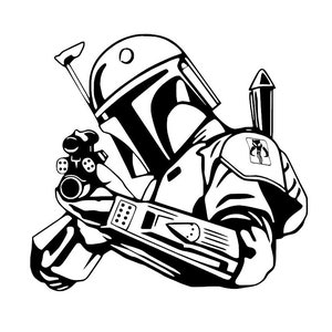 SVG - Boba Fett - Guerre stellari - mandalorian - Download digitale - File di taglio