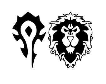 SVG - WOW Horde and Alliance symbols - Digital Download - Cutting File