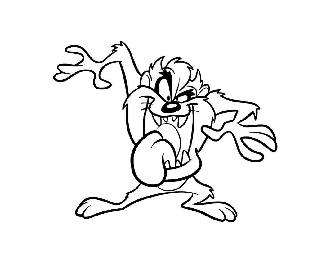 SVG Taz Tasmanian Devil Digital Download Cutting File - Etsy