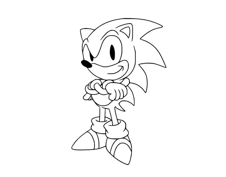 SVG Sonic the Hedgehog Digital Download Cutting File image 1
