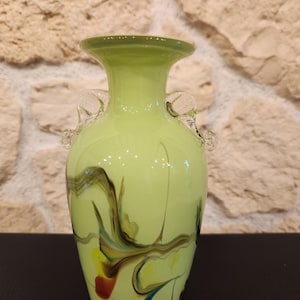 Murano-inspired hand-blown glass vase