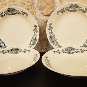 4 Longchamp ironware soup plates