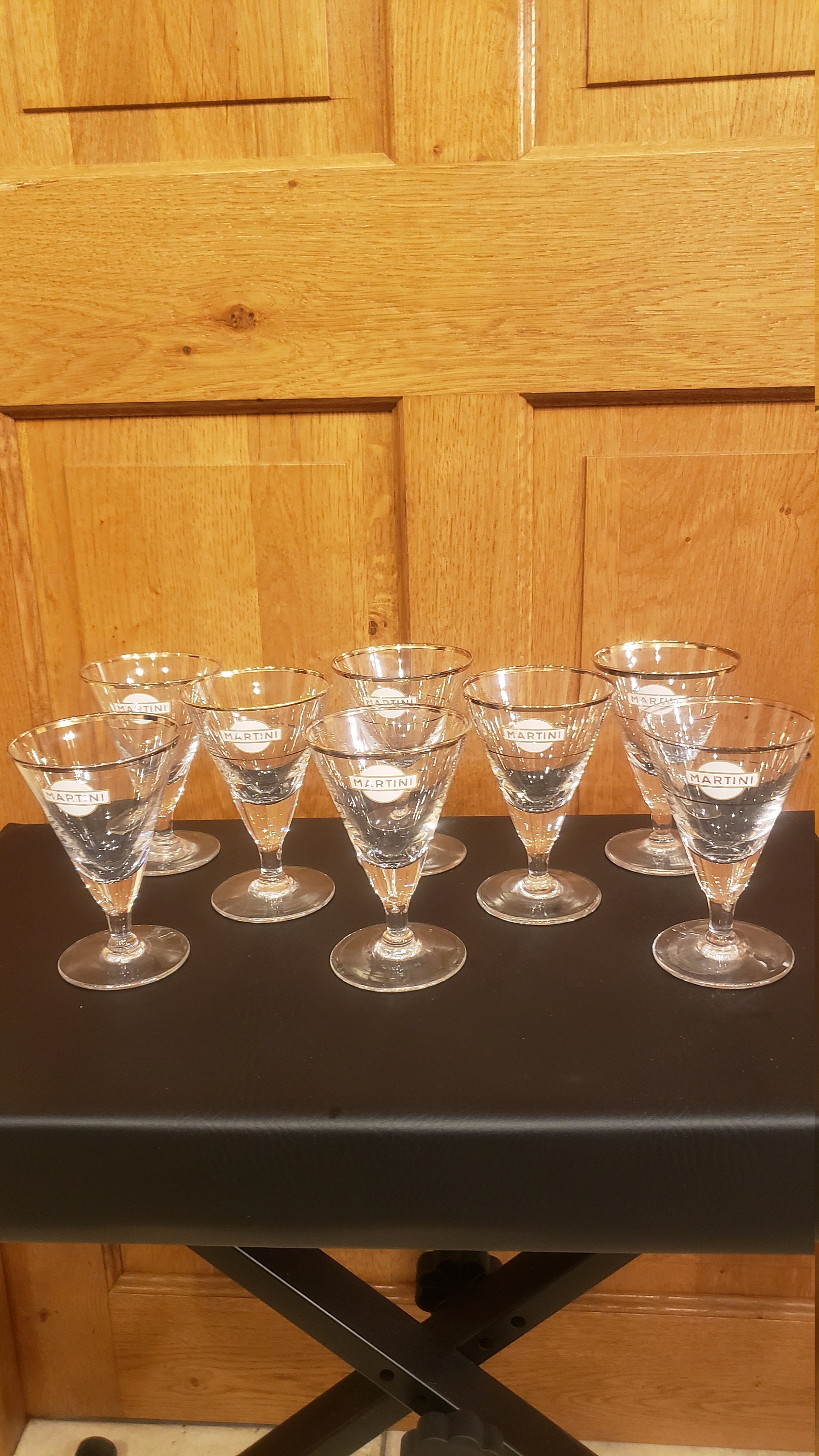 8 Verres Vintage Martini 10 Cl