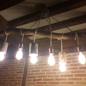 Wooden rope suspension