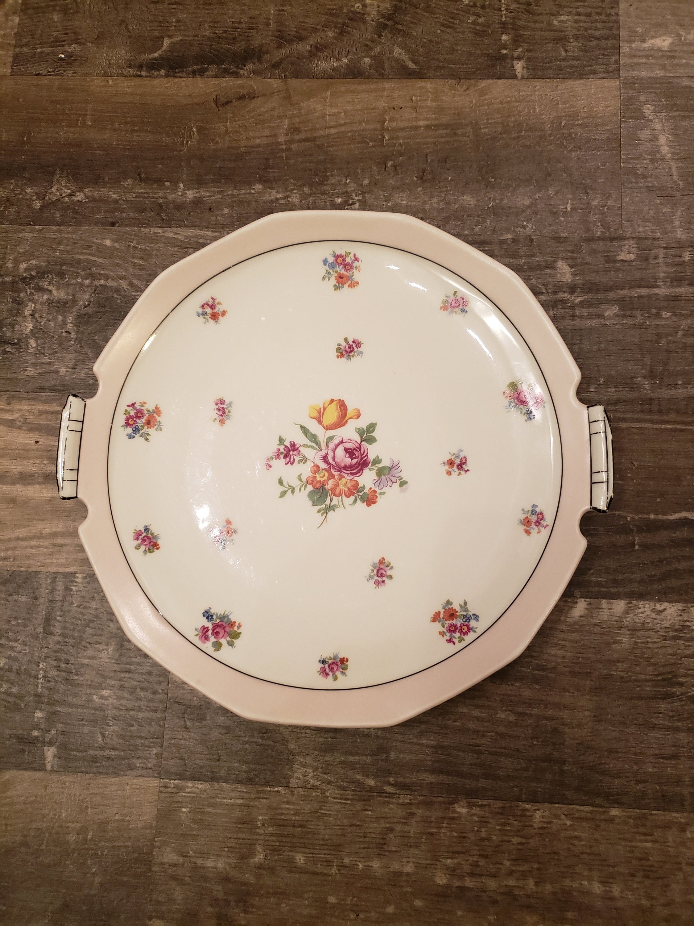 Plat Rond Ø26 cm Fleurs Porcelaine de Limoges