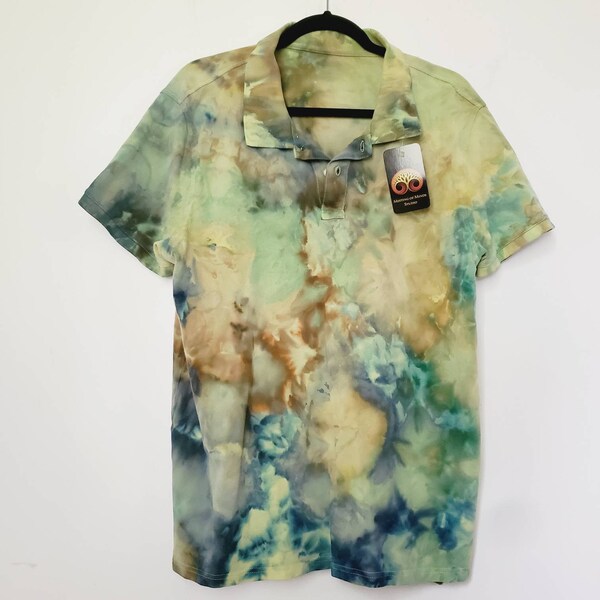 mens tie dye polo shirt
