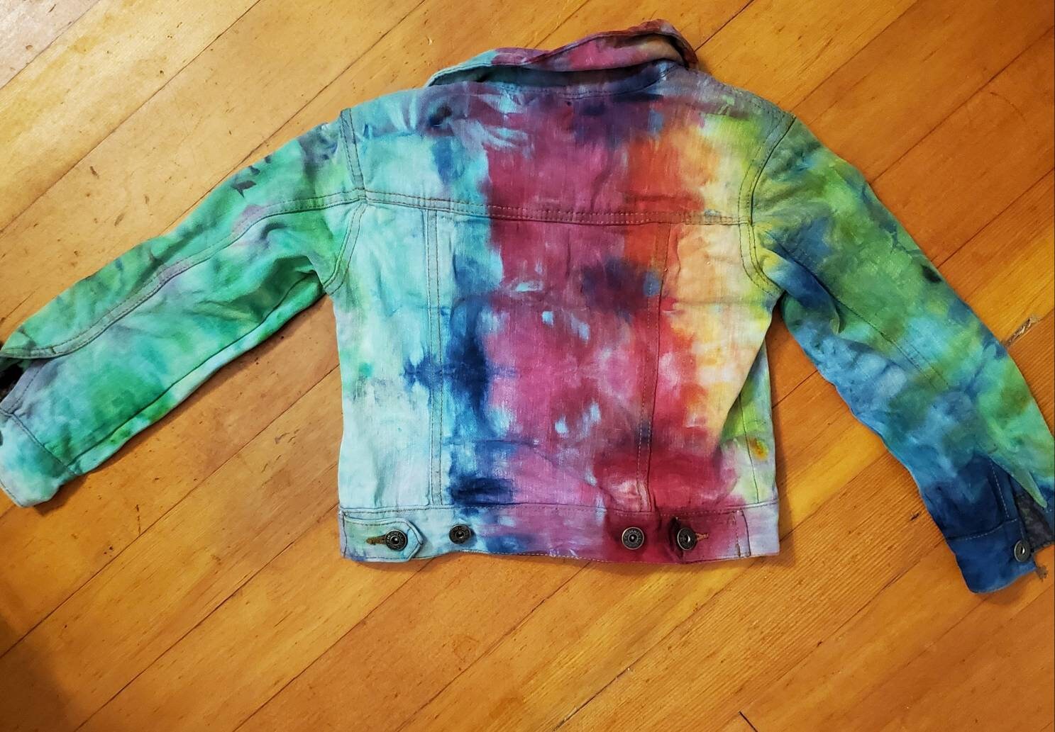 CUSTOM Youth Tie Dye Denim Jacket Etsy