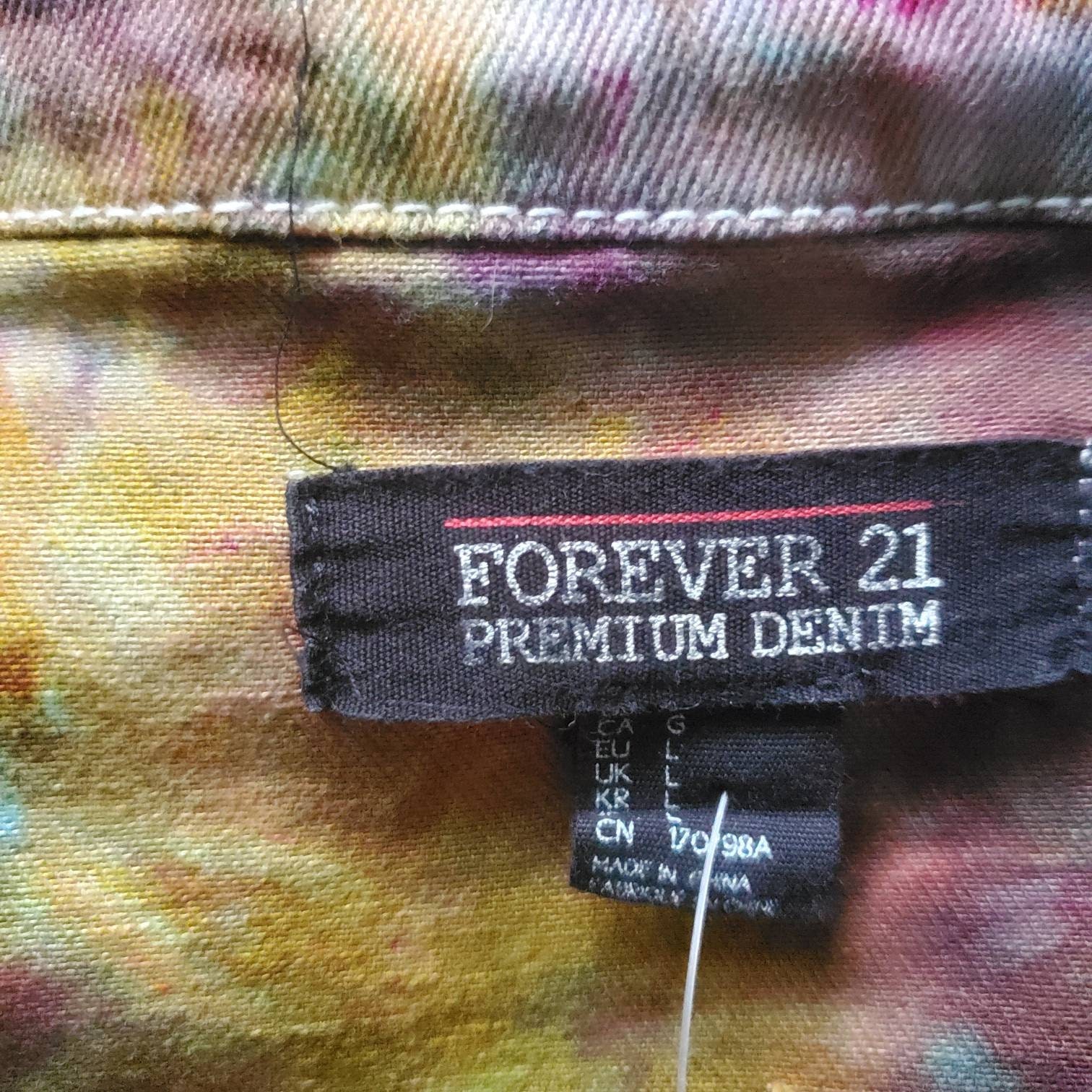 Vintage Cool Dip Dye Denim Jacket 100% Cotton main image 0