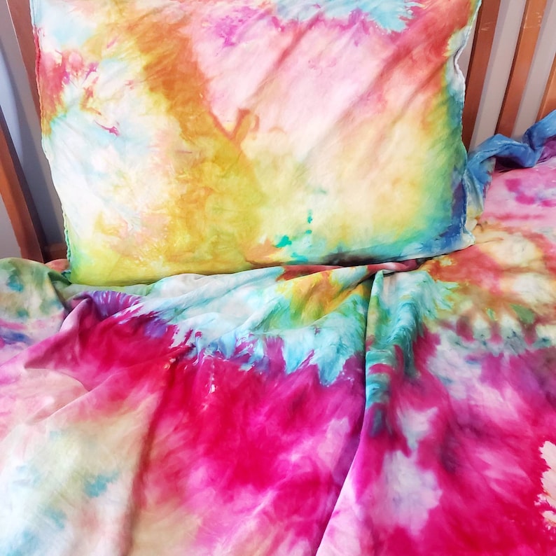Tie Dye Bedding Tie Dye Sheets Tie Dye Duvet Tie Dye Etsy