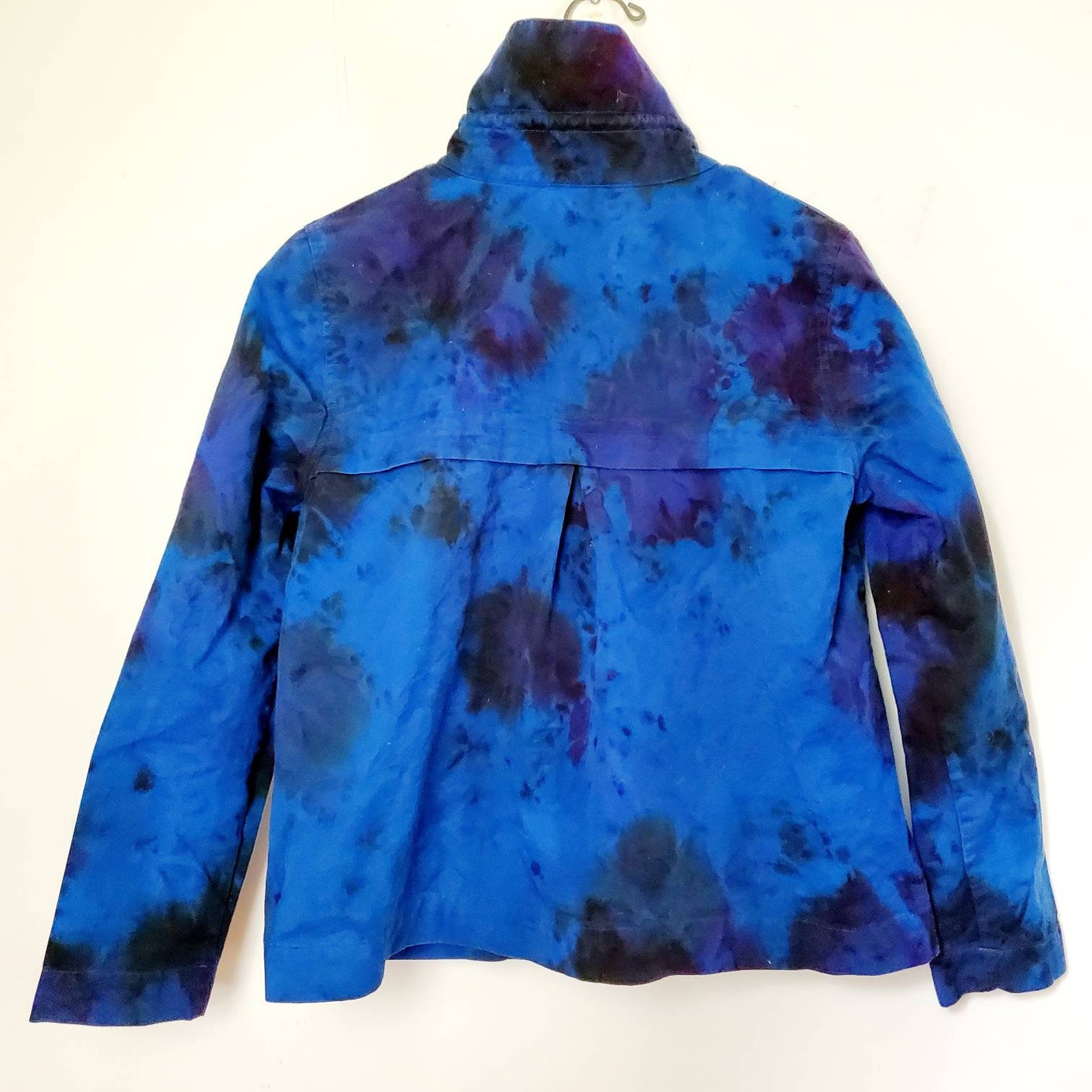 Tie Dye Cotton Zip Jacket Nautical Inspired Indigo Hand Dyed Etsy