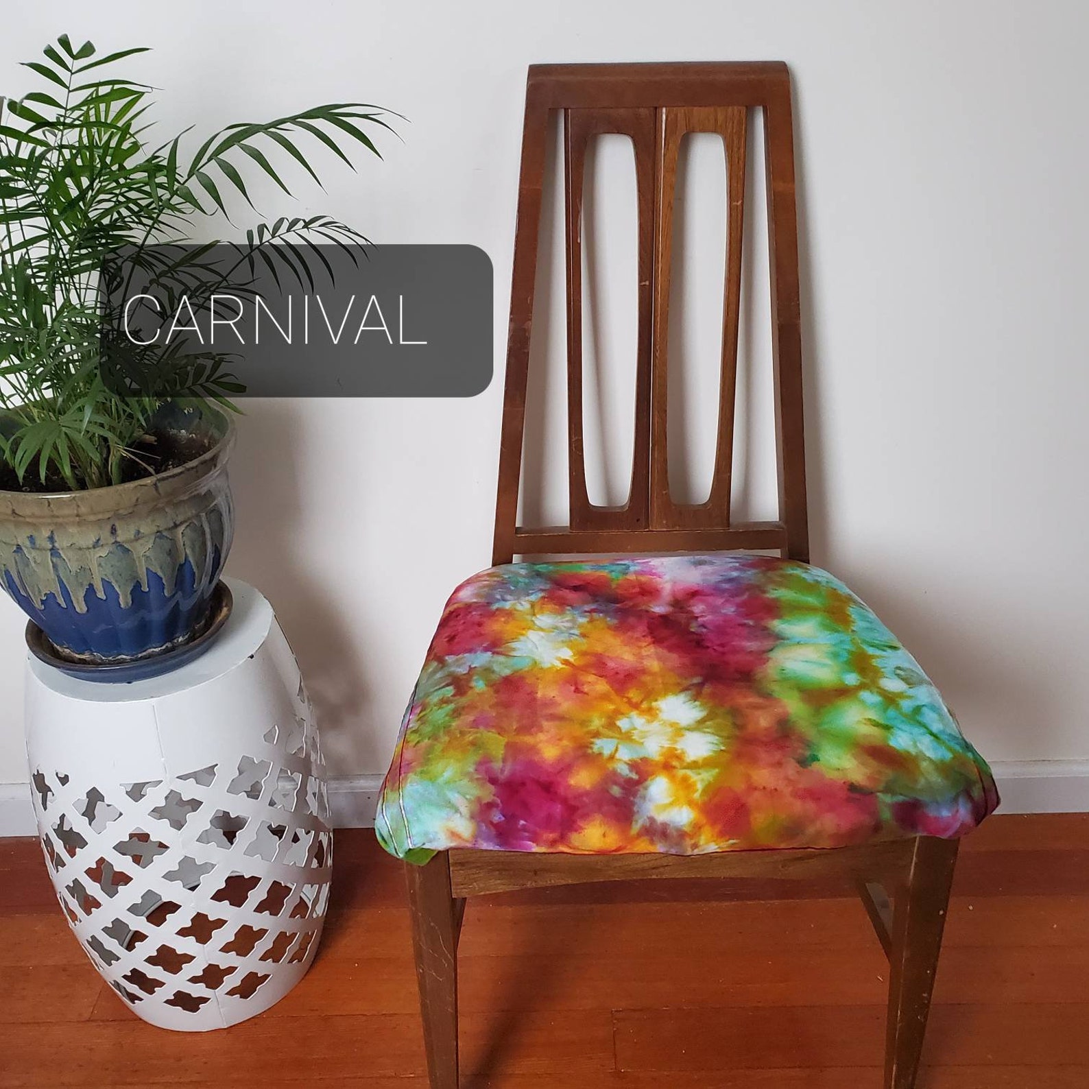 Tie Dye Chair Upholstery hand tie dyed fabric measured and Etsy