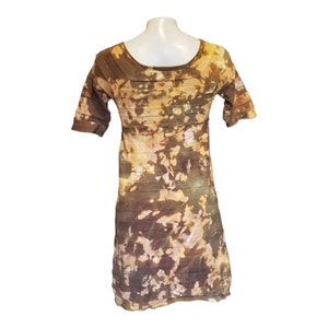 tie dye dress, sweater dress, cotton reverse dye, small