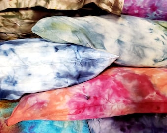 Tie dye pillowcases and shams, STANDARD or KING and EURO, ice dye bedding, boho bedding