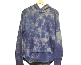 Tie dye Hoodie Sweatshirt, pullover sweatshirt, sustainable fashion, women's large