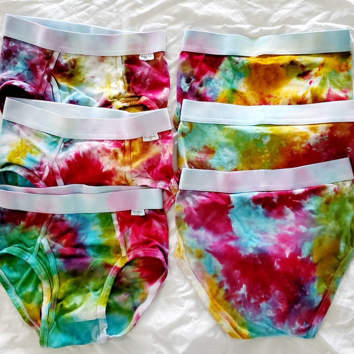 Rainbow Tie Dye Briefs Pride Rainbow Underwear Men's Tie Etsy