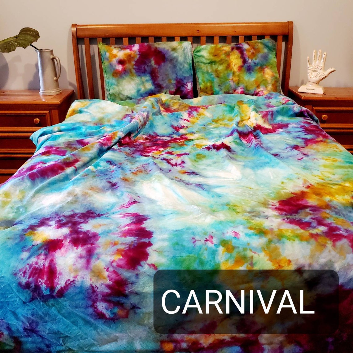 Tie Dye duvet set tie dye bedding hand dyed boho bedding Etsy