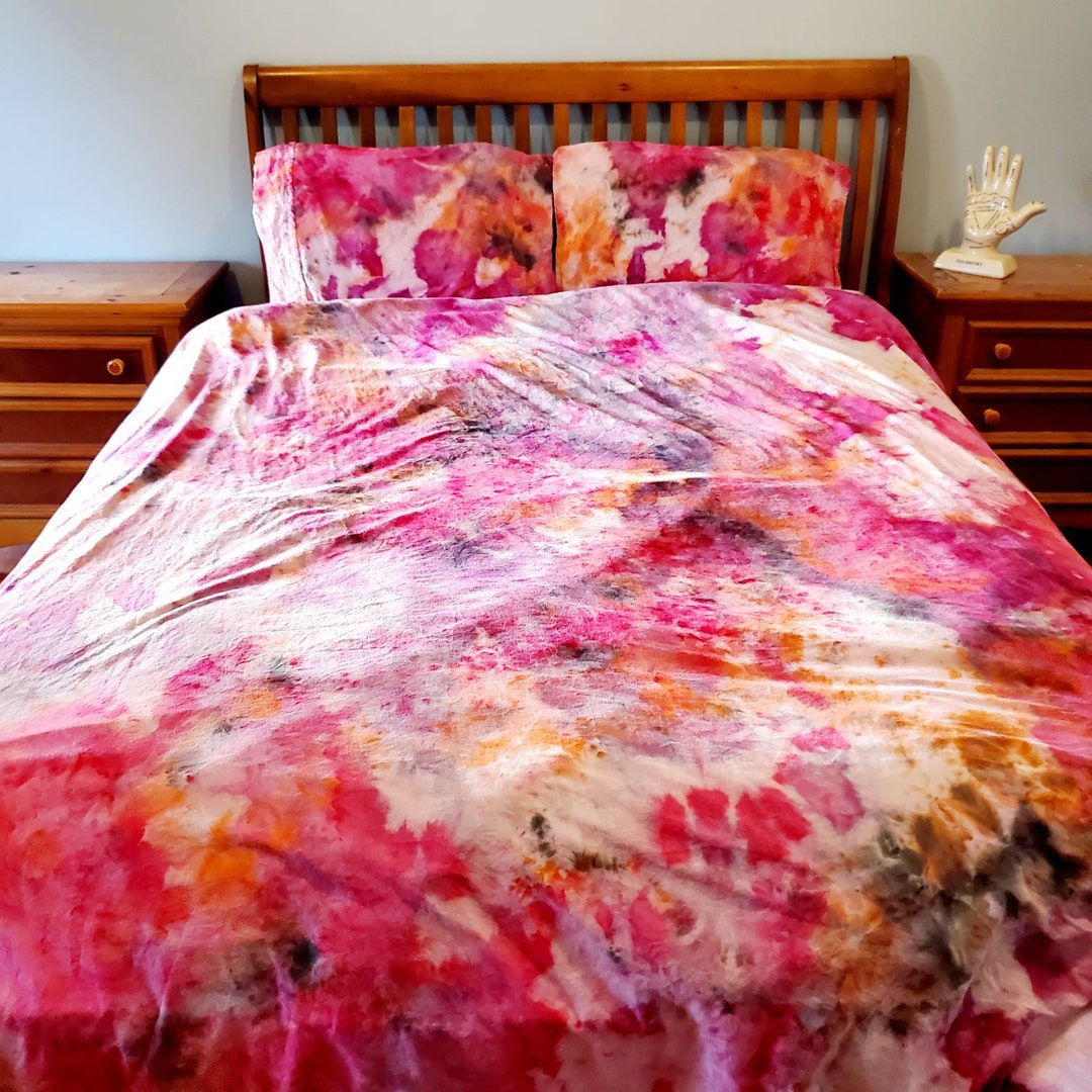Tie Dye Bedding, Tie Dye Sheets, Tie Dye Duvet, Tie Dye Pillowcases