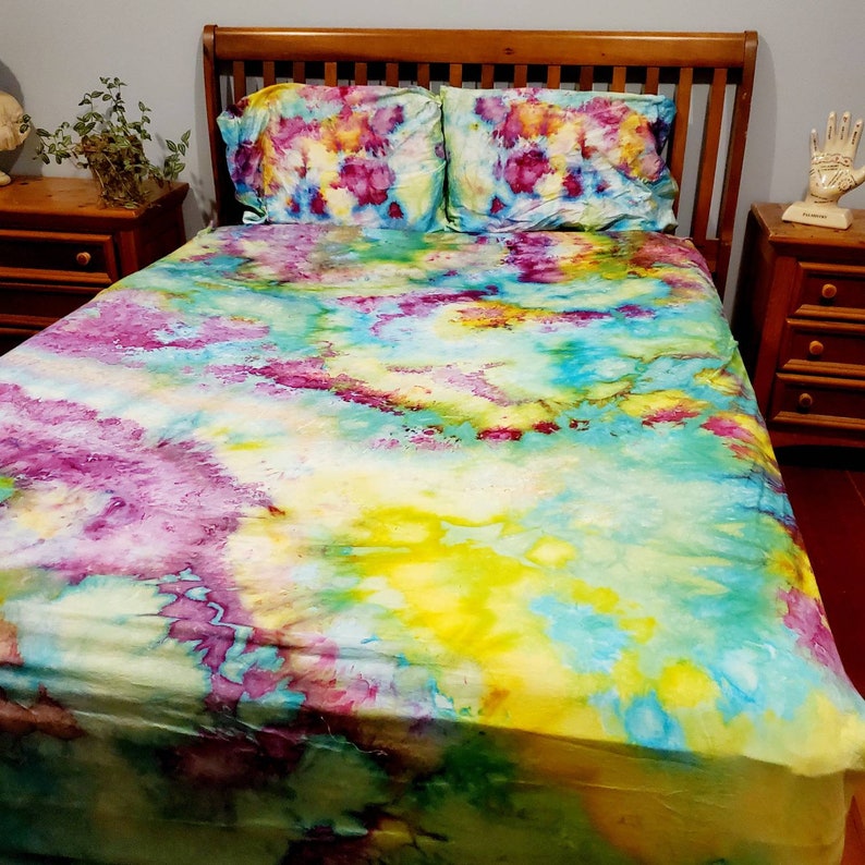 Tie Dye Bedding Tie Dye Sheets Tie Dye Duvet Tie Dye Etsy
