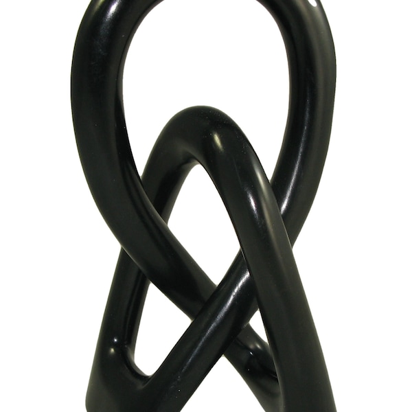 Eternal Love Knot Handcrafted in Stone - Black 20cm / 8 inch with Story-card