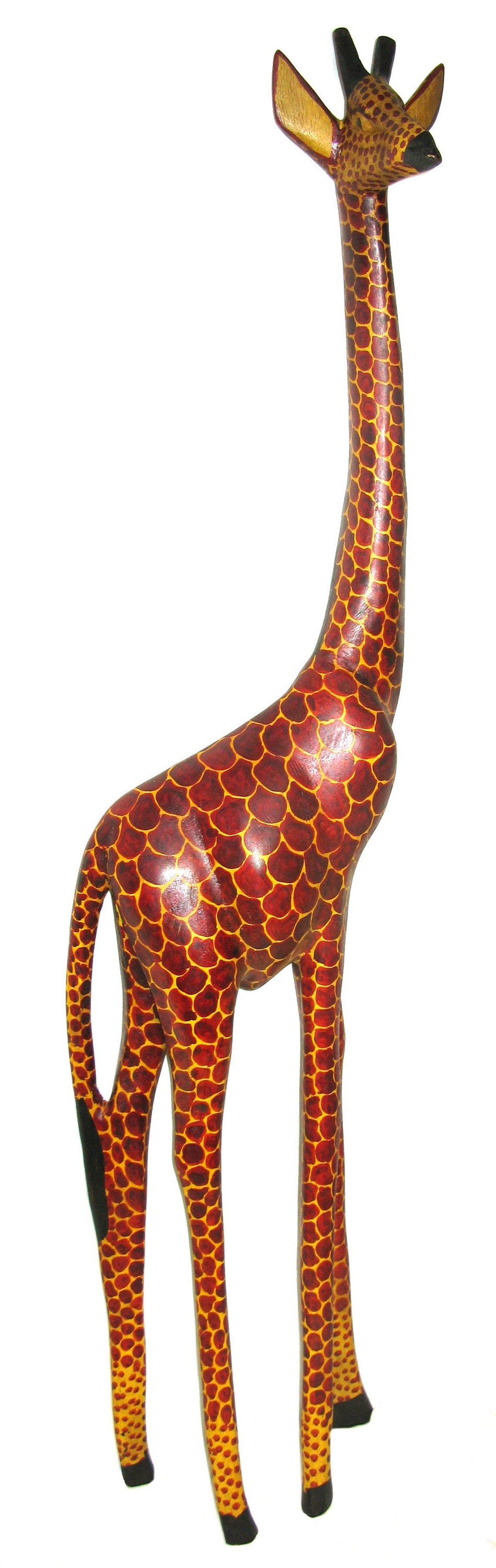 African Giraffe Carving in Wood Choose Size 4 Foot 120 Cm / Etsy UK