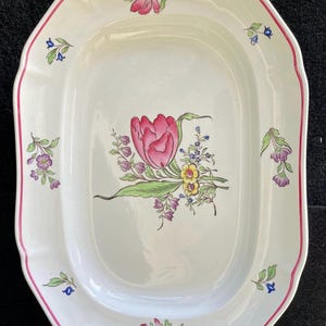 SHIPS FREE Copeland Spode Earthenware England Marlborough Floral sprays 14” Serving platter 1985 excellent condition