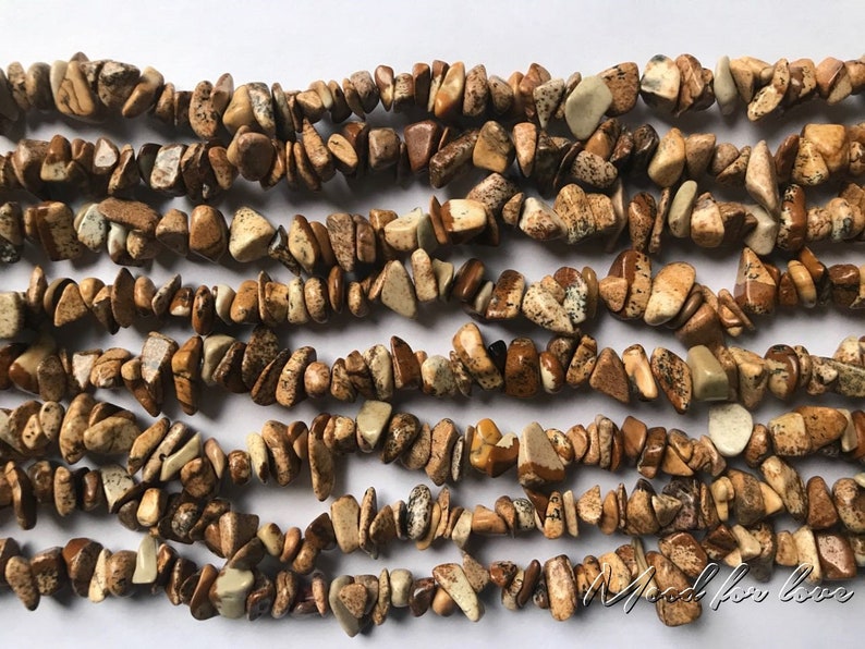 Full Strand Beads 35 Natural Crystal Gemstone Small Chips Drilled Beads for Necklaces Jewelry Making,6-8mm Assorted Stones