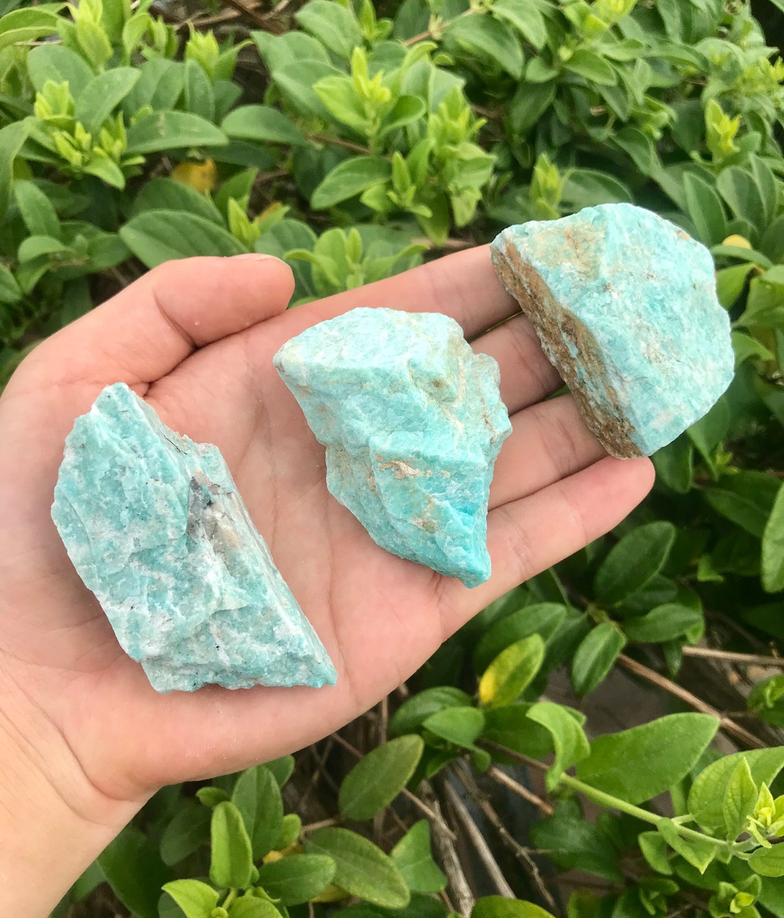Raw Amazonite Stone Rough Light Blue Amazonite Crystal Etsy