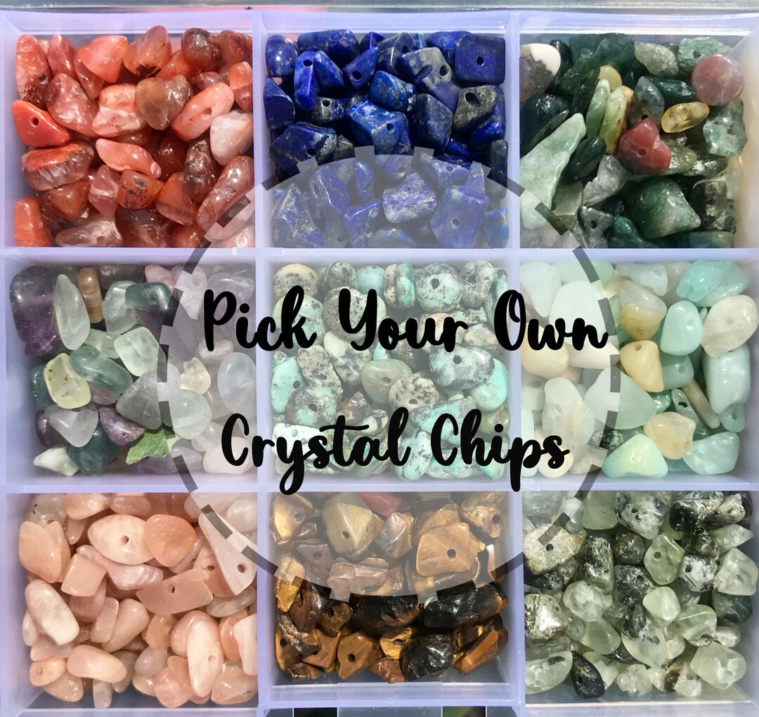 Pick Your Own Crystal Chips Mixed Healing Crystal Stone Beads for DIY Jewelry Making assorted
