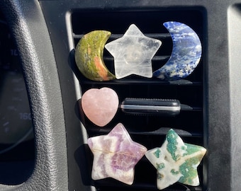 Crystal Car Vent Clips - Car Air Vent Crystal, Crystal Car Accessories, Car Crystal, Car Gemstones, New Driver Gifts, Air Vent Clips