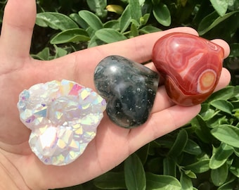 Mystery Crystal Heart, Heart Crystal Treasure Hunt, Variety Heart Crystal, Genuine Crystal Heart, Crystal Starter Collection