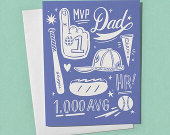 MVP Dad Father’s Day Card – Baseball Sports Greeting