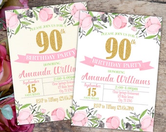 pink invitations etsy