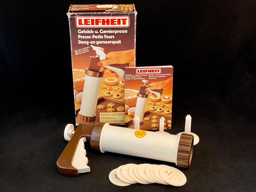 Vintage Cookie Press, Leifheit Pastry Tip and Spritz Shortbread Maker, European Baking Tool Etsy