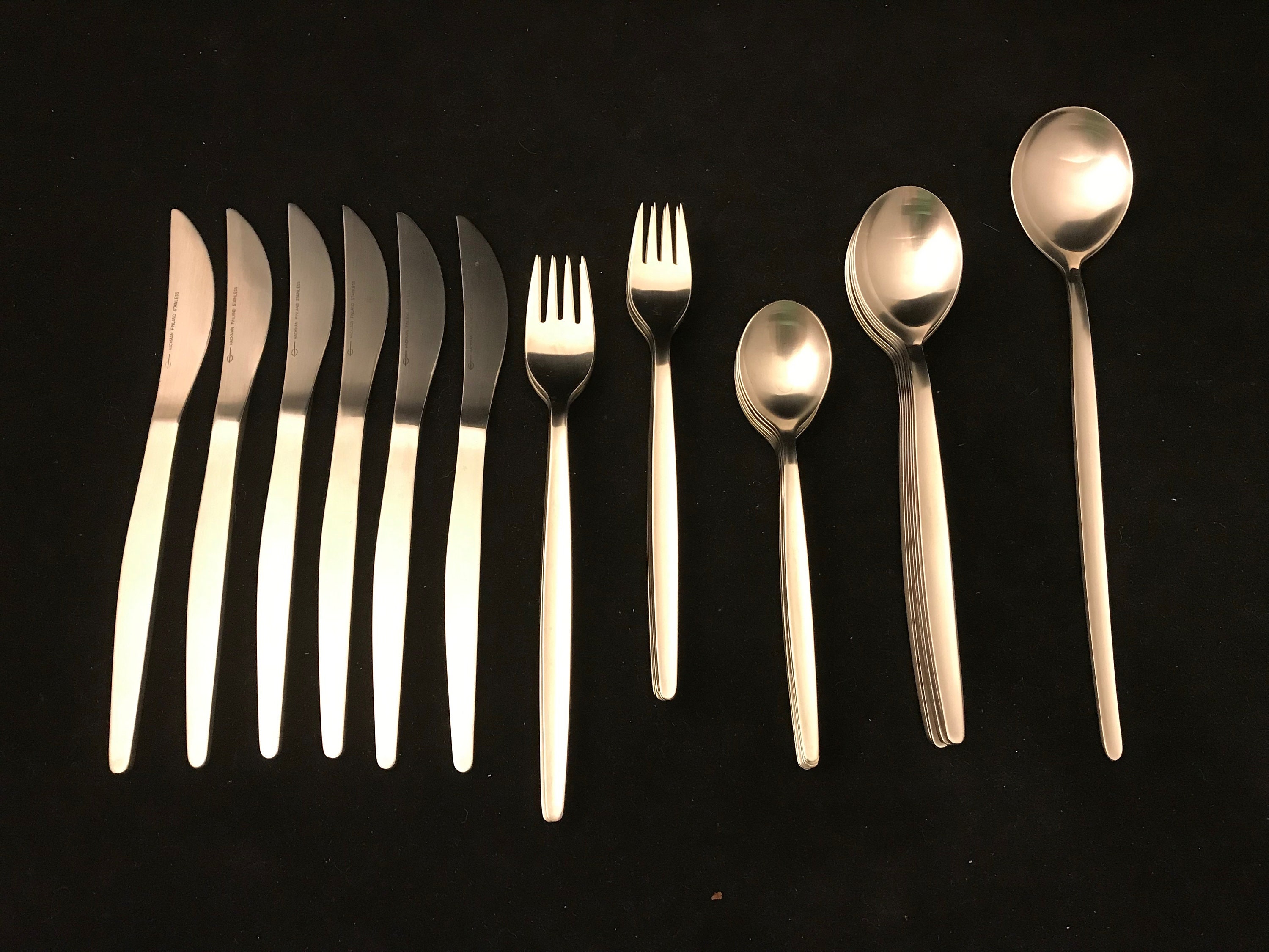 Vintage Hackman Finland 18/8 Mid Century Modern Stainless Steel