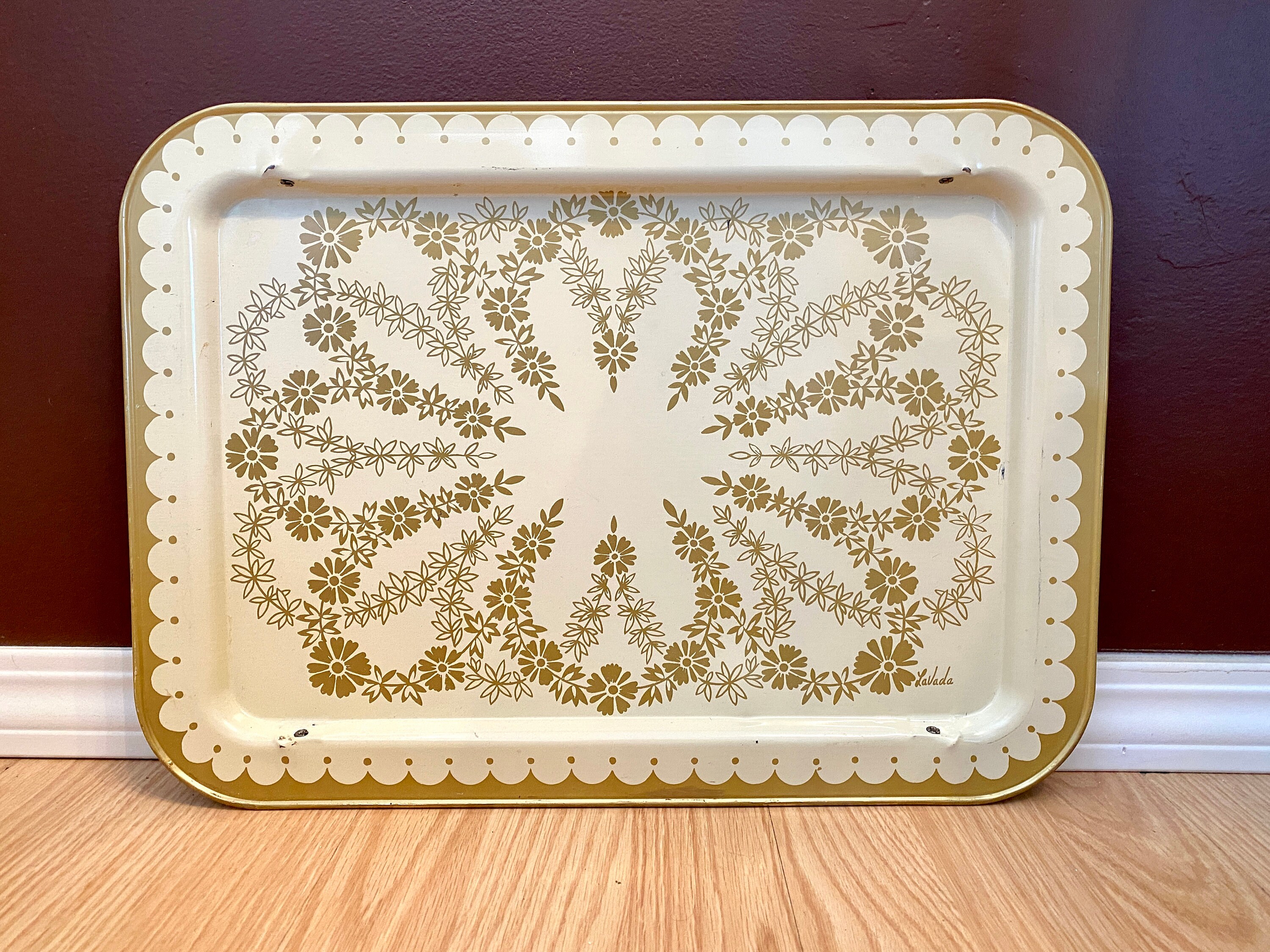 Vintage lavada tv trays deals