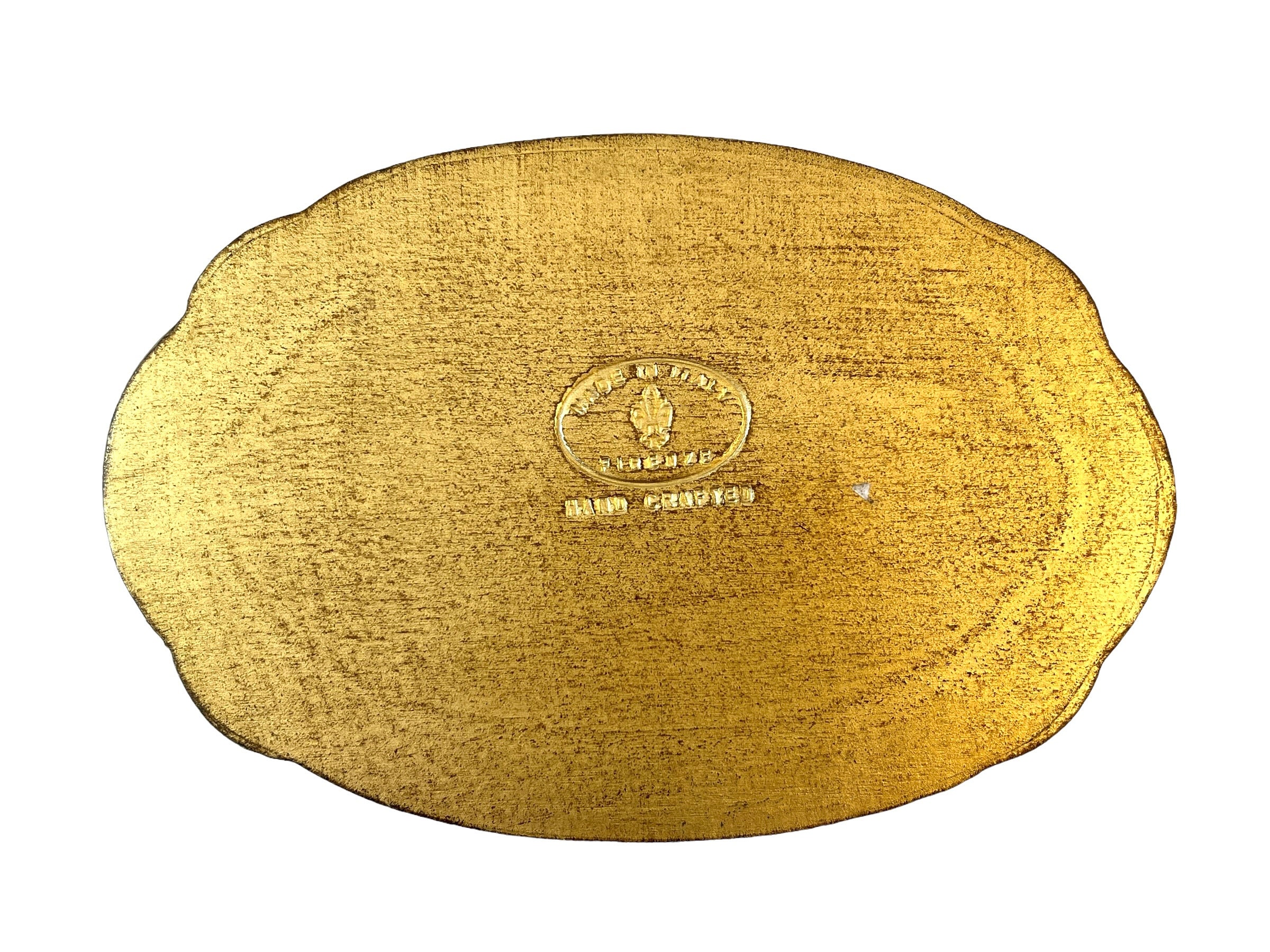 Vintage Vanity Tray Firenze Italy Florentine Ornate Green Etsy