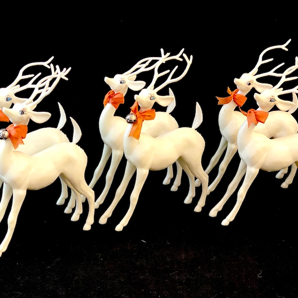 Plastic Reindeer Figurine Etsy