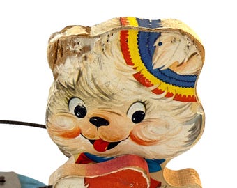 Vintage Fisher Price Ziggy Zilo, Musical Puppy Dog Xylophone Pull