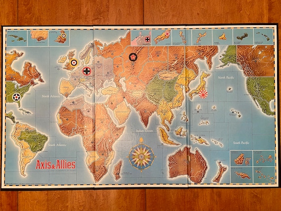 Vintage Axis and Allies Board Game, World War II History, Strategy, 1984  Milton Bradley Gamemaster Series -  Italia